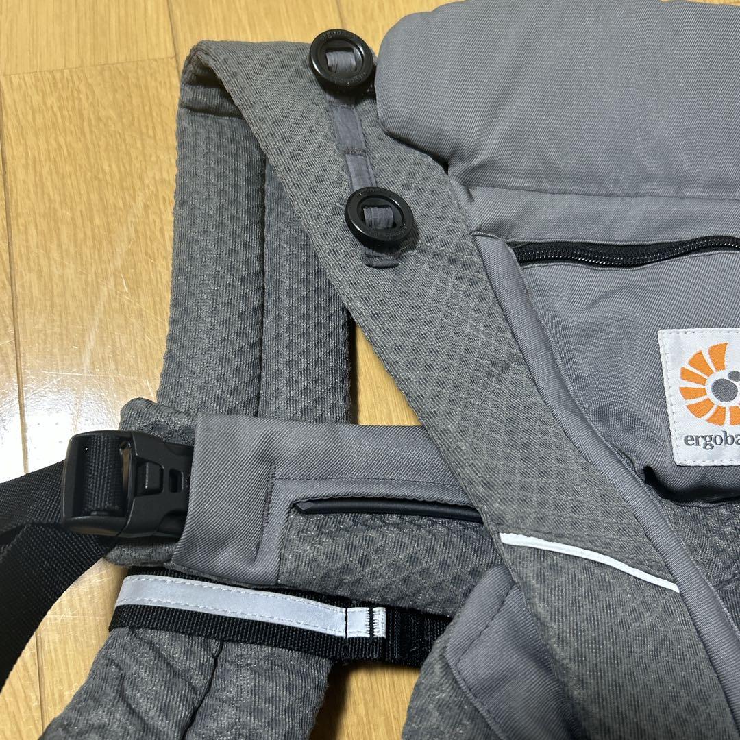 【美品】エルゴベビー オムニブリーズ グラファイトグレー 抱っこ紐