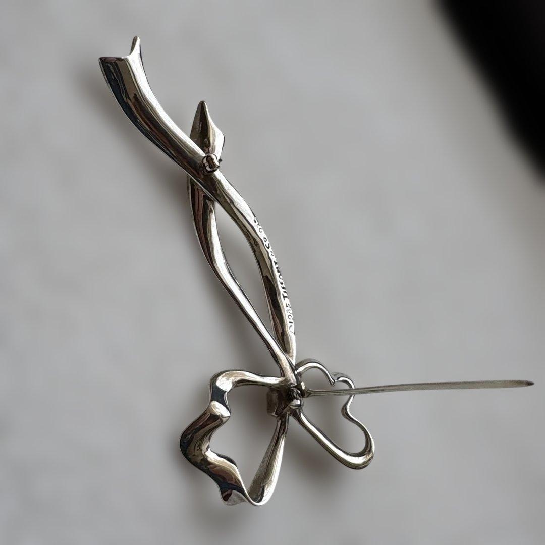 ✨TIFFANY brooch✨ティファニーブローチ SV925 リボン ピン