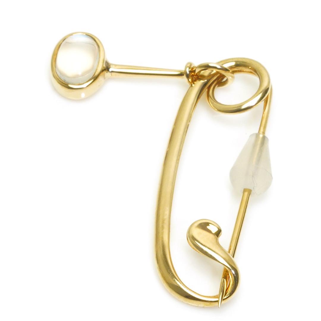 美品 ジョージジェンセン TORUN K18 ムーンストーン ブローチ 750