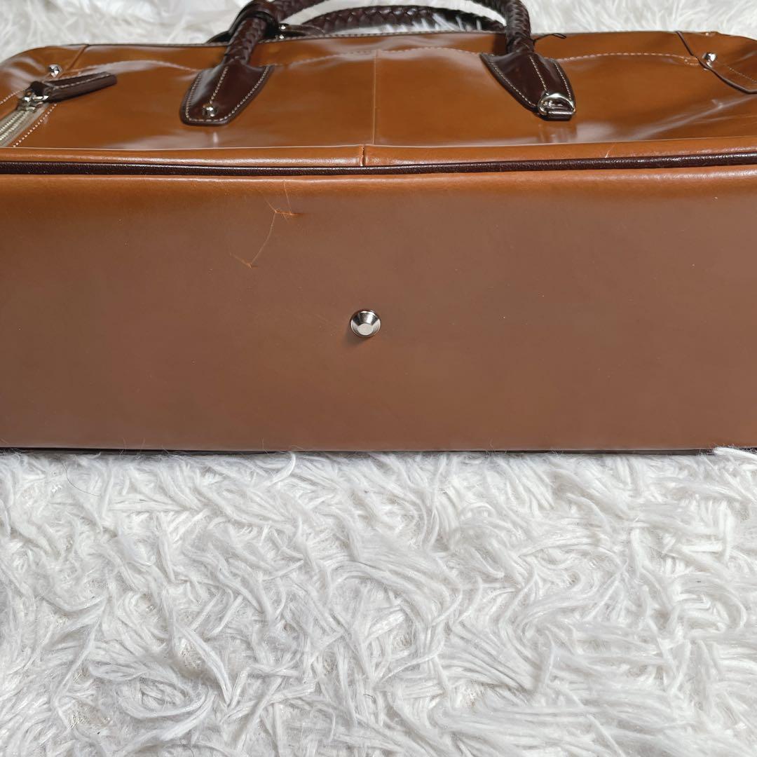 未使用　キーファーノイ　ビジネスバッグ　レザー　ブラウン　キャメル