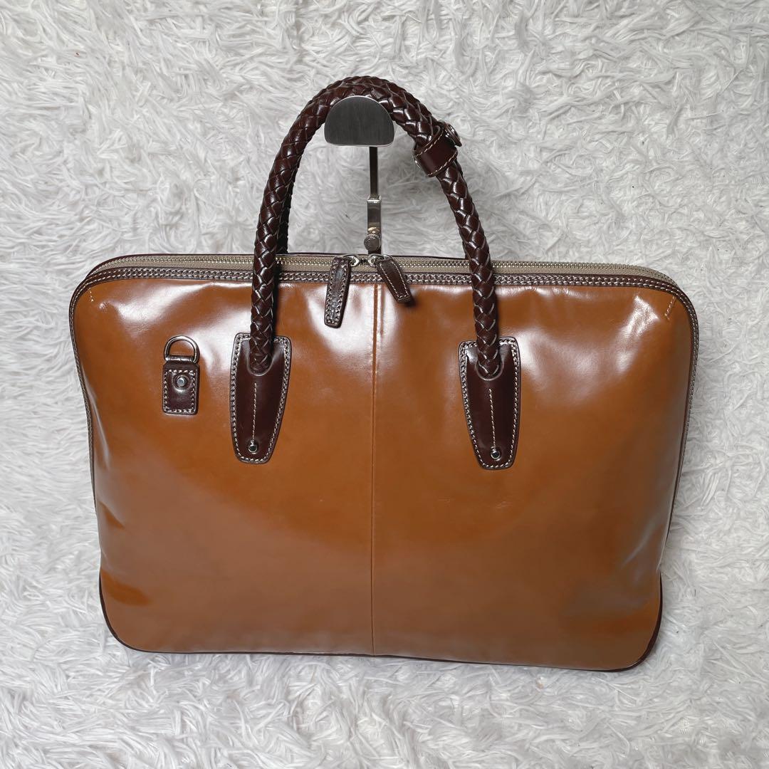 未使用　キーファーノイ　ビジネスバッグ　レザー　ブラウン　キャメル