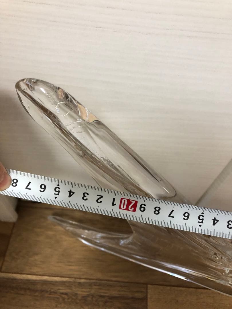 ガラス製 魚の形状 アート 約75cm