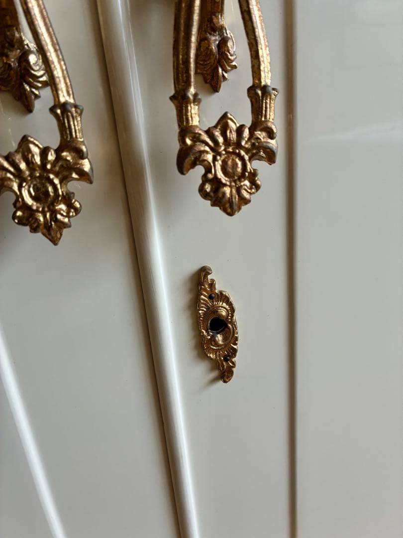 ホワイト タンス 和ダンス　アンティーク　姫系 木製 ①