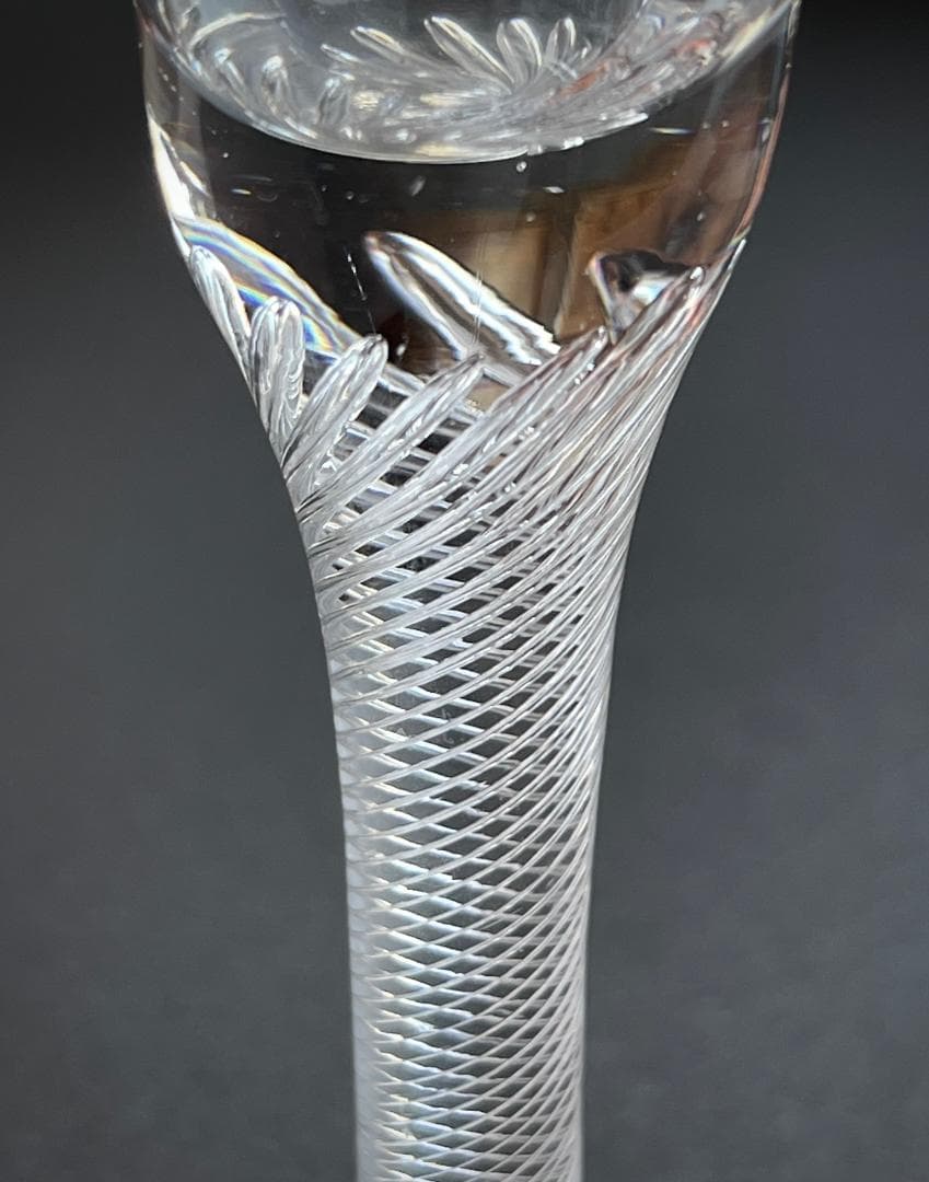 C*t様 ◆アンティーク 英国 ジョージ2世時代 エアツイスト ワイングラス ベ