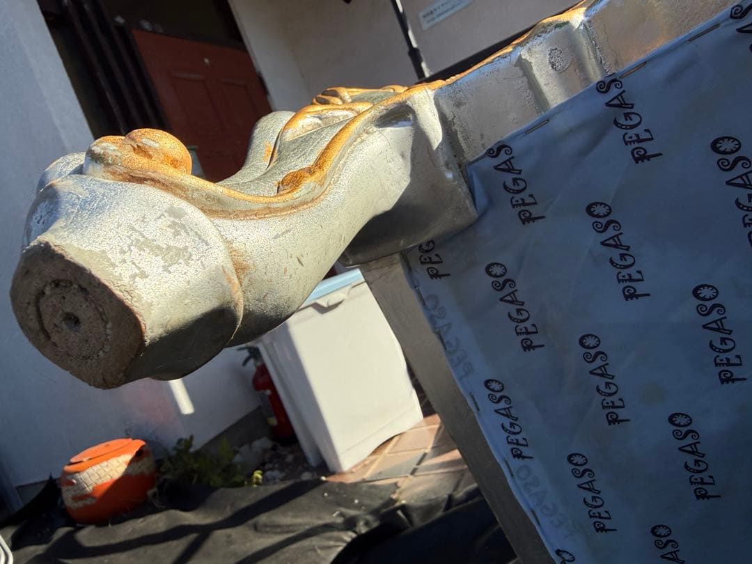 引取　イタリア製 PEGASO ロココ調 アームチェア 玉座風 金銀装飾 1P