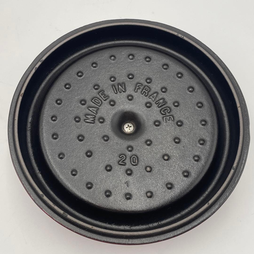 STAUB ストウブ　ピコ・ココットラウンド　20cm レッド系