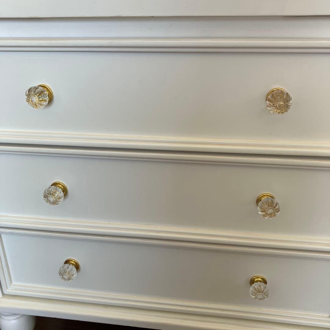 ガラスキャビネット【アンティーク調】【引出し付き】