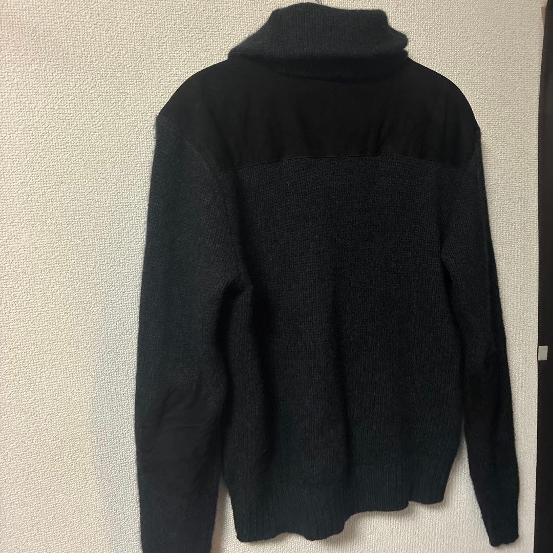 Ralph Lauren ショールカラーエルボーパッチニットカシミヤセーター　Ｌ