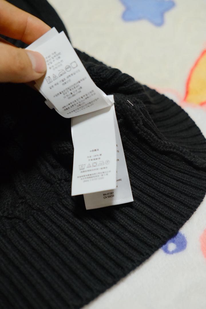 POLO ラルフローレン ハーフジップ ニット ブラック L