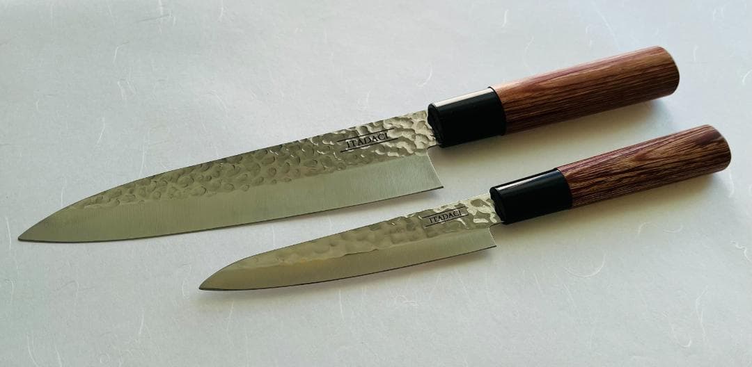 【牛刀＆ペティナイフ】槌目包丁　ITADACI　岐阜・関市【最強2本セット】
