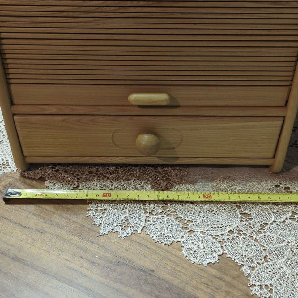 木製蛇腹コスメボックス　木箱収納　メイクボックス　化粧箱　小物入れナチュラル