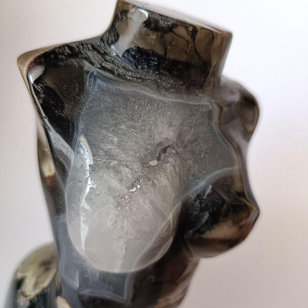 BIG　ボルケーノアゲート　火山瑪瑙　女性像　モデル　トルソー　天然石　置物