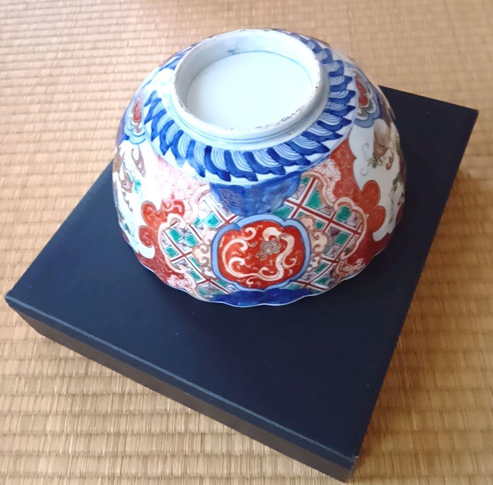 ②【古伊万里】骨董品 大皿 色絵 鉢 深鉢 伊万里 陶器 有田焼 希少 極美品