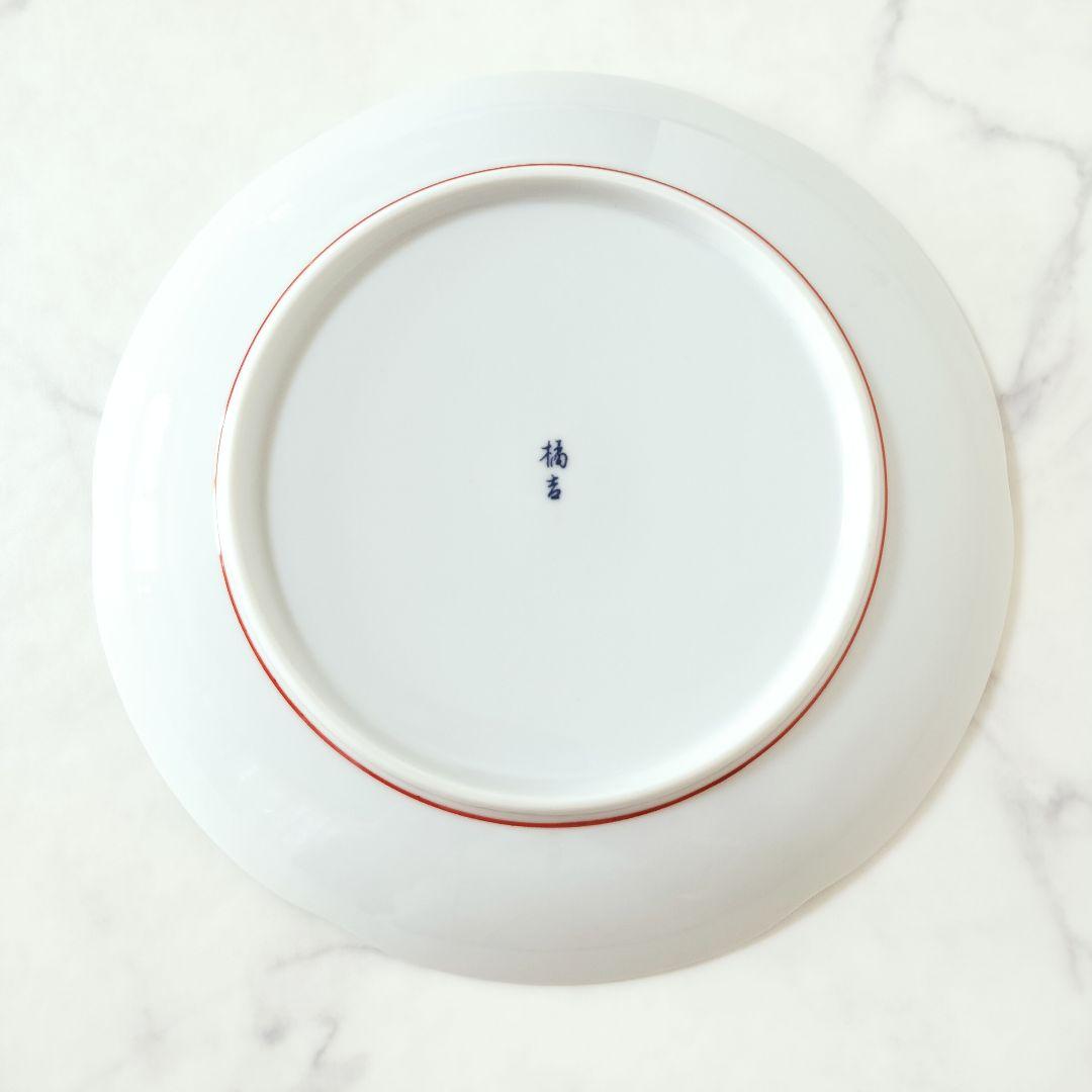 たち吉 赤絵花鳥 中皿 5枚セット 橘吉 平安橘吉 赤絵 金彩