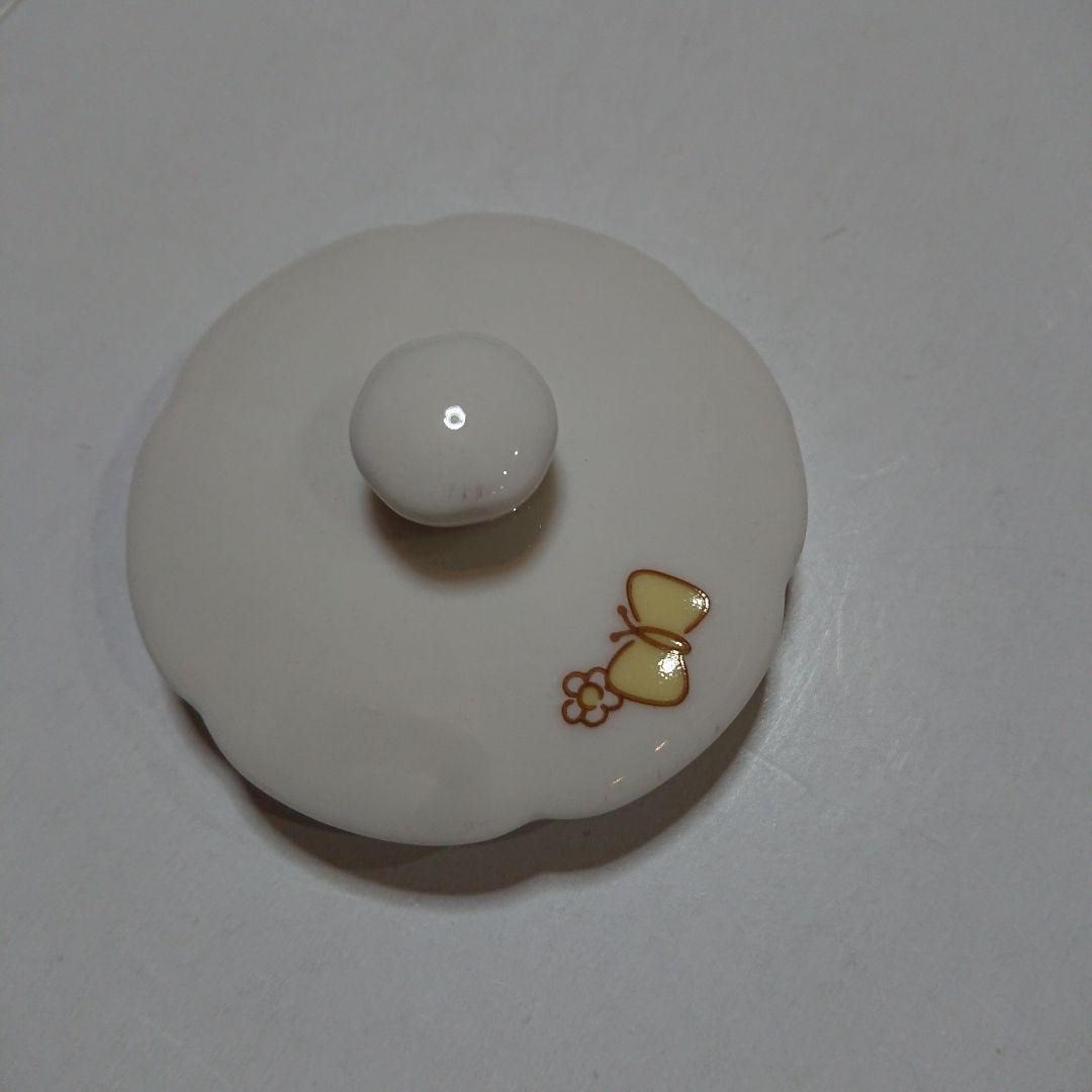 ティーセット バラ ホワイト 5点 ハローキティ × ローラアシュレイ 金彩劣化