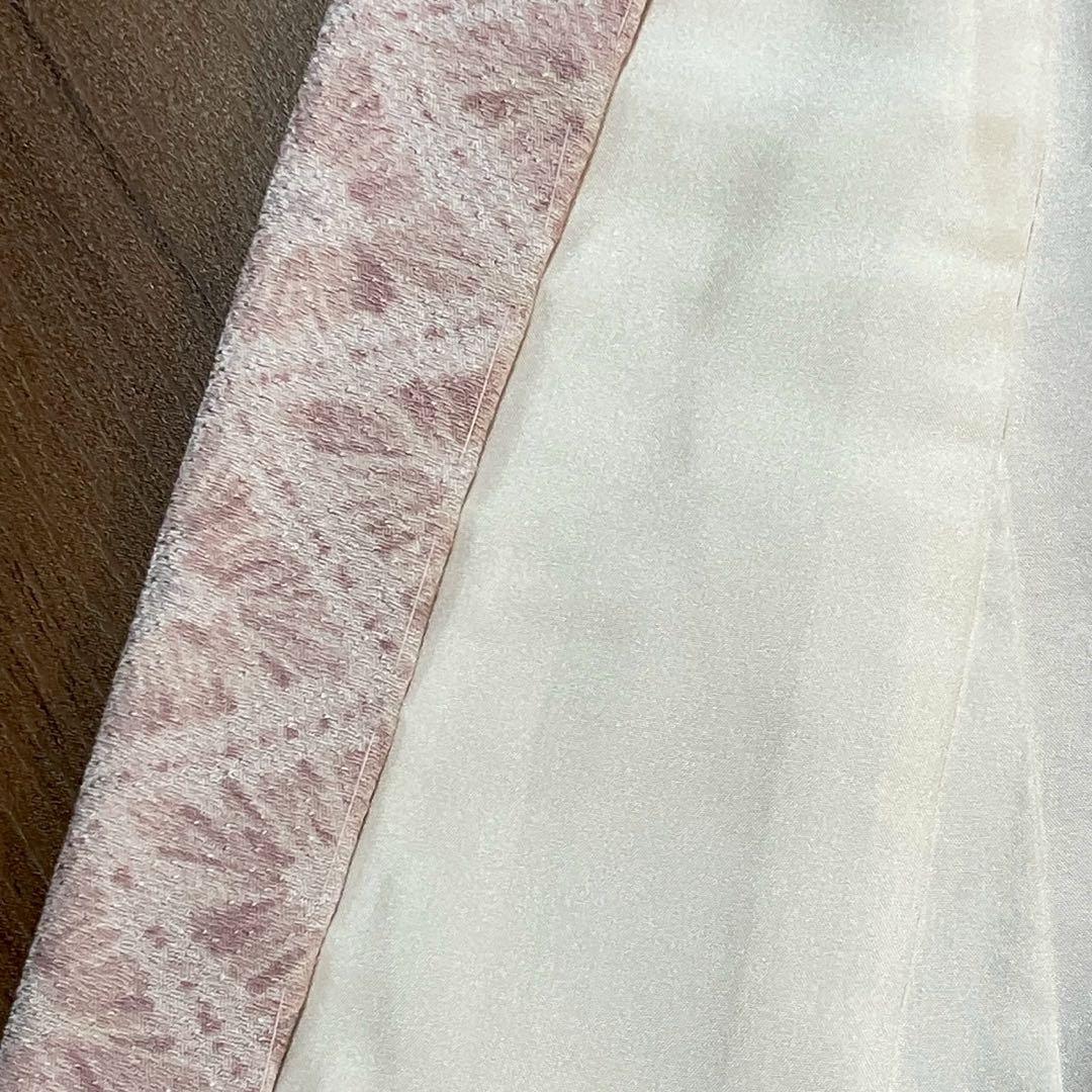 ［6491］訪問着 扇面 辻ヶ花 花菱ぼかし 幅広サイズ 正絹 着物 袷