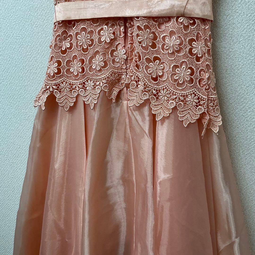 ピンク 花柄レース ダンスドレス