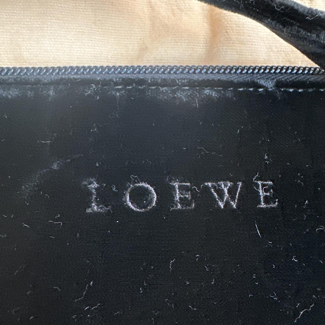 LOEWE　未使用　ベロア　ワンショルダーバッグ　黒