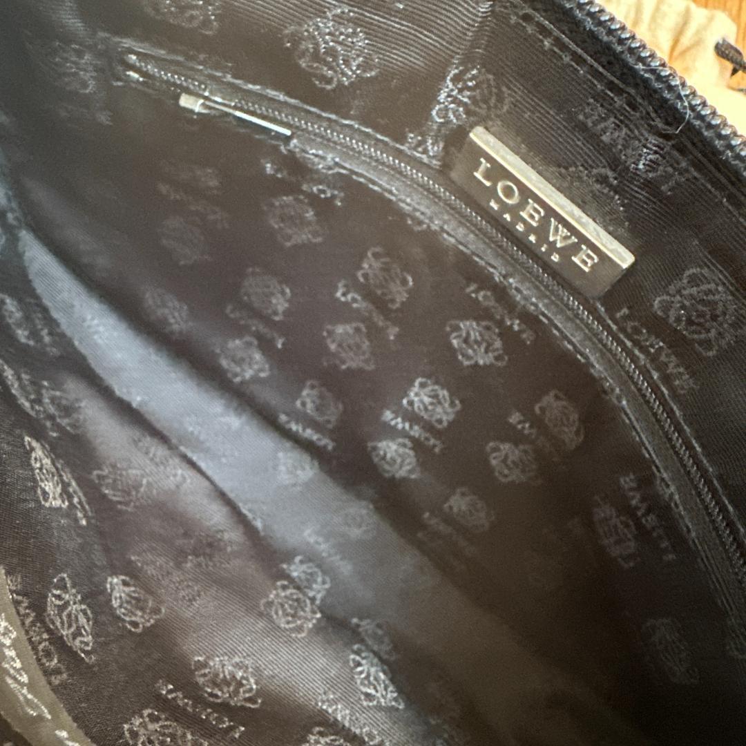 LOEWE　未使用　ベロア　ワンショルダーバッグ　黒