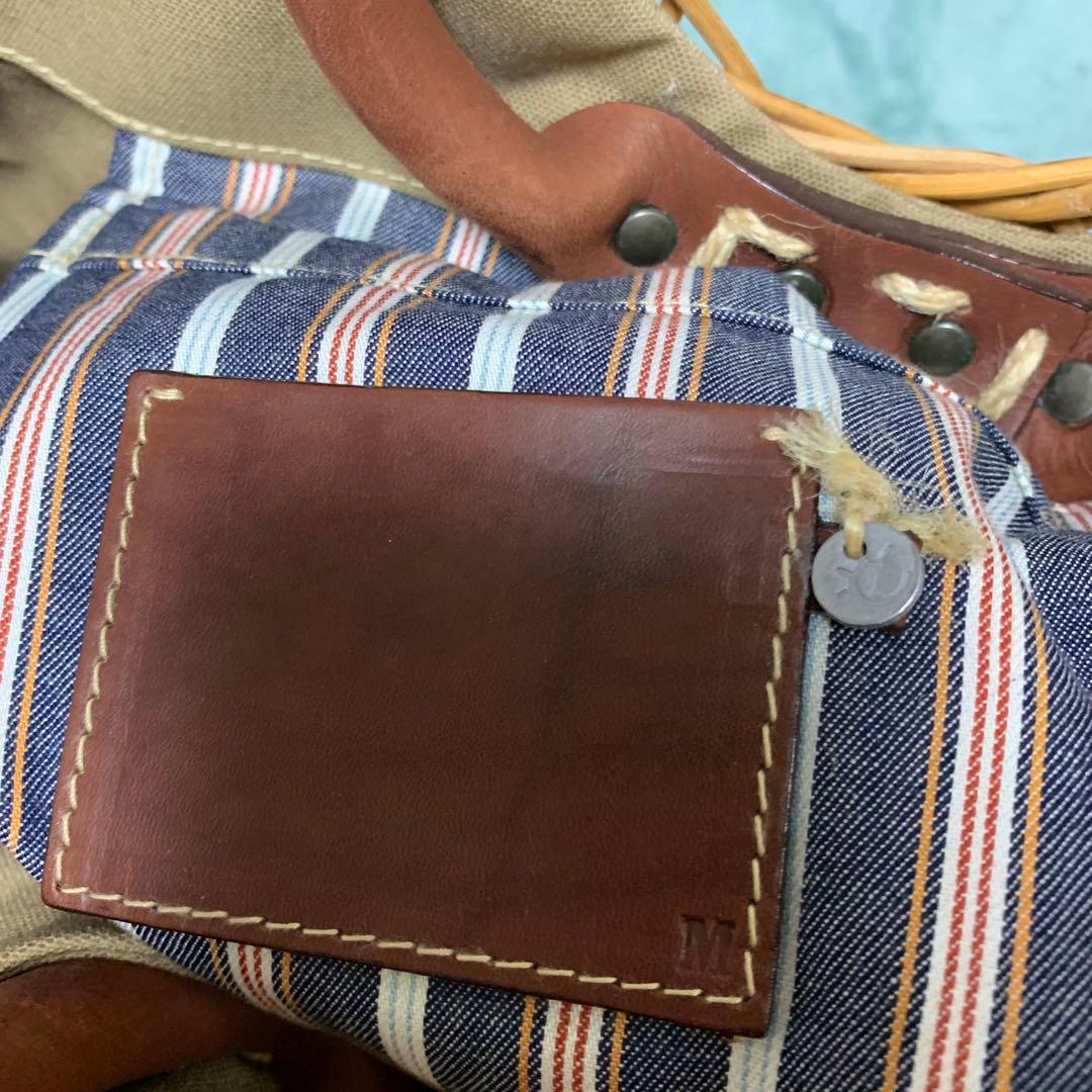 エバゴス ebagos 紅藤 カゴバッグ 扇トート 半円 バスケットバッグ