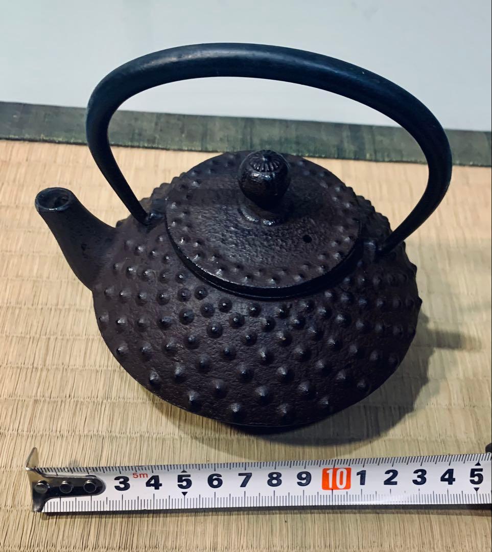南部鉄器 岩鋳 IWACHU 突起模様 鉄瓶 黒