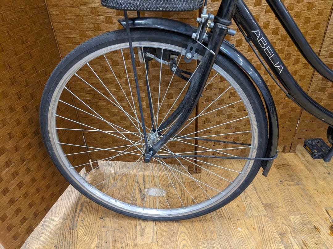 U075 普通自転車　26インチ　ブラック　シンプル