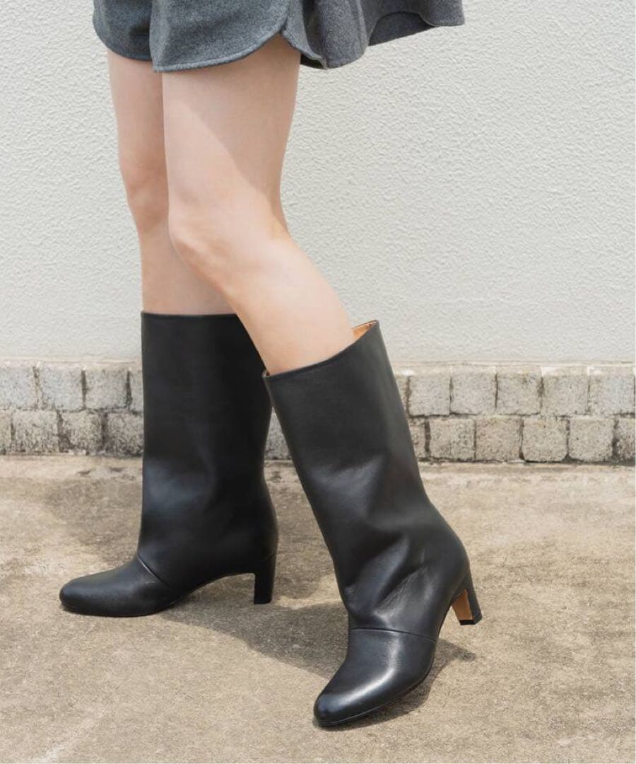 スピック＆スパン　REMME/レメ 別注ミドルブーツ　ブラック 36