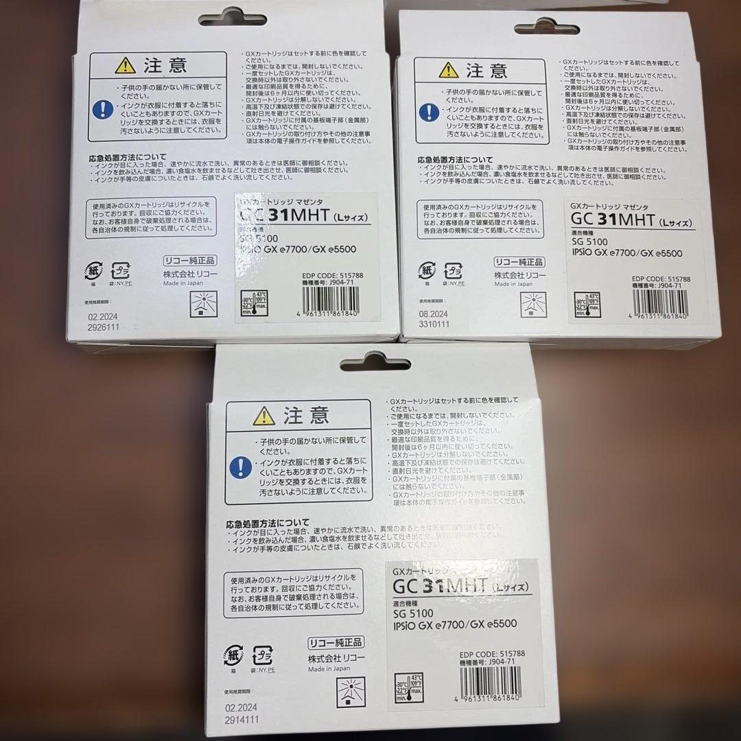 RICOH リコー GXカートリッジ 10点セット　 Lサイズ 管理番号1105