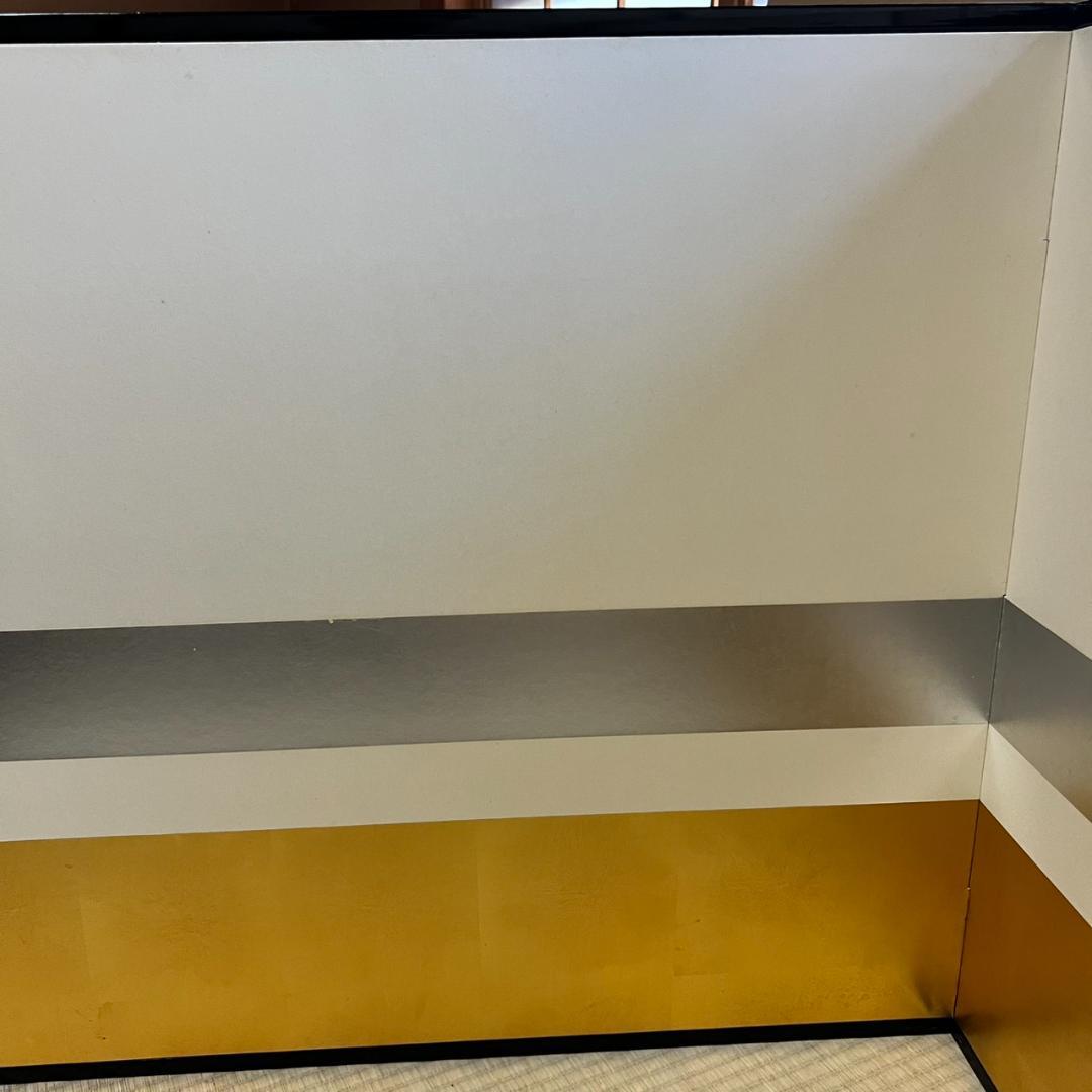 風炉先屛風　茶道具　金　銀　大き目　中古