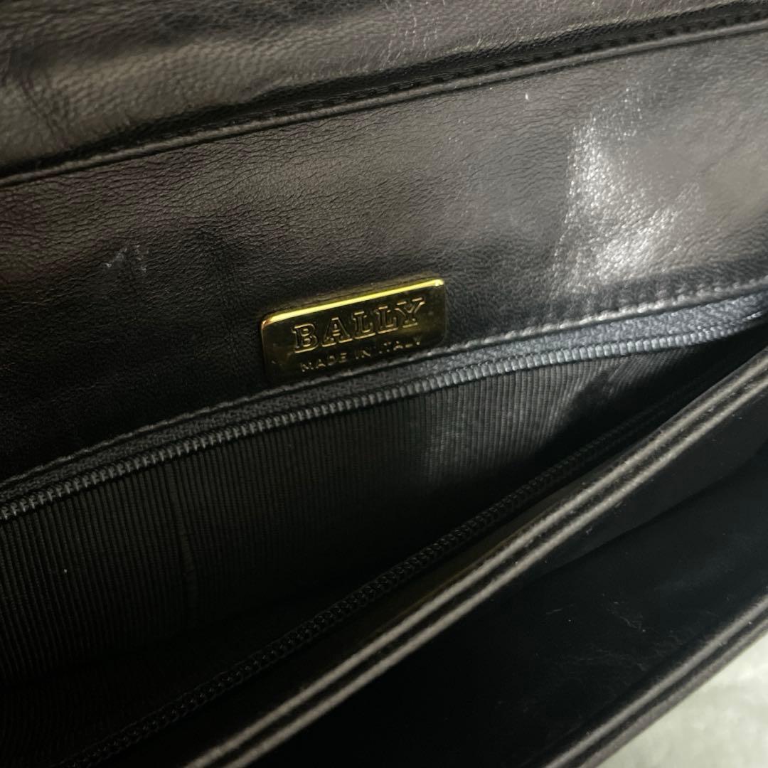 希少❗️美品　ヴィンテージ　バリー チェーンショルダーバッグ ブラック ラムスキン