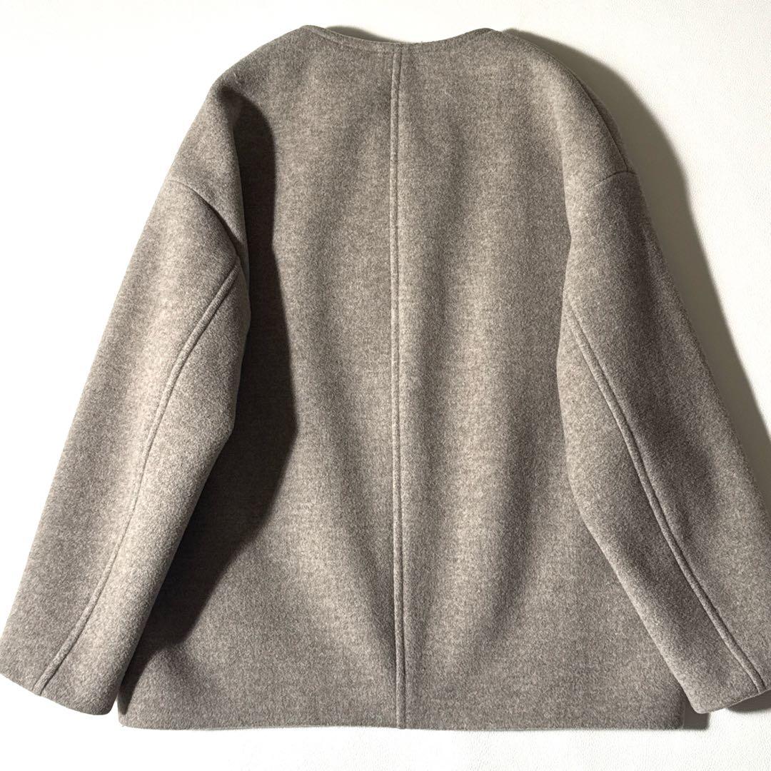 ばず　様ノーブル MTRカラーレスジップショートコート ベージュ 32