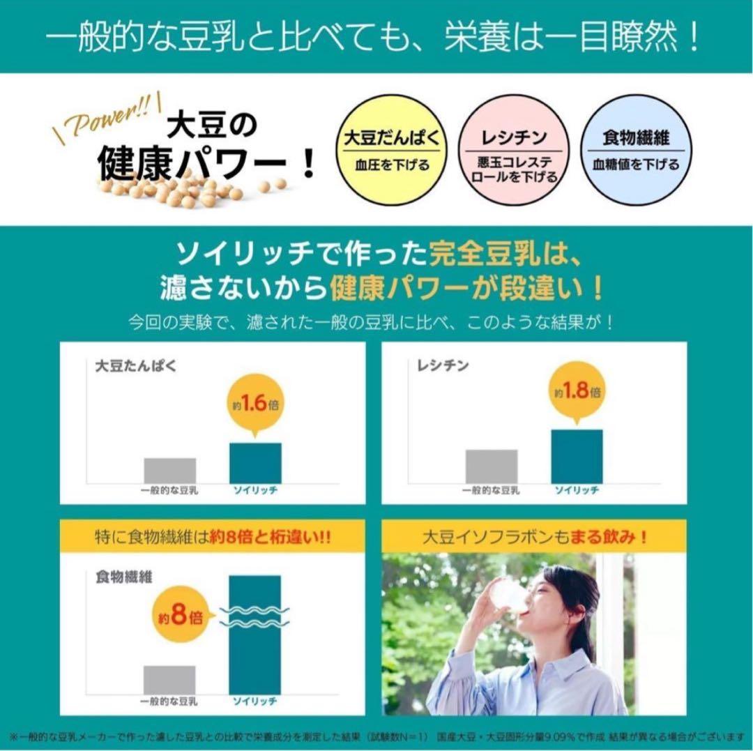 新品ショップジャパン ソイリッチ 完全豆乳メーカー 1台5役
