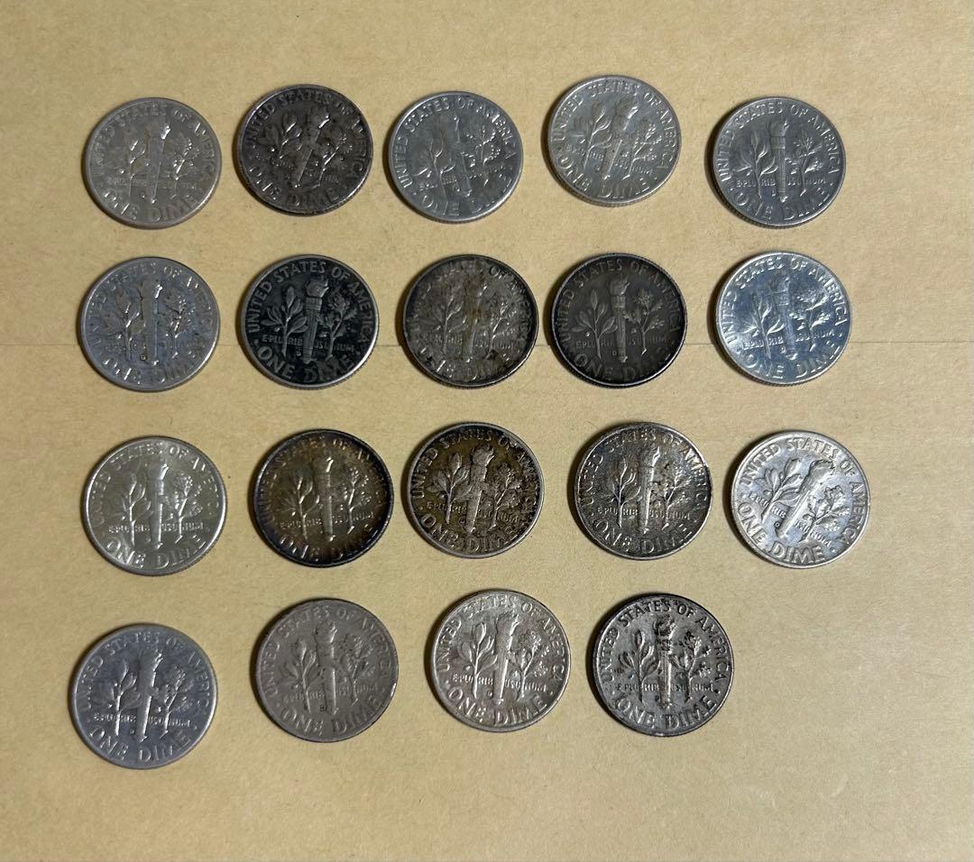 ダイム銀貨 19枚セット 品位900 本物保証