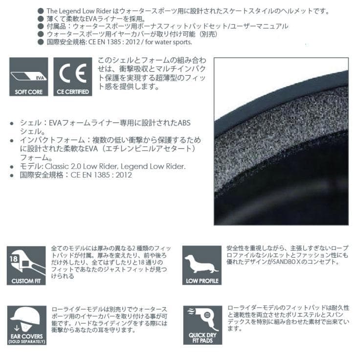 サンドボックス LEGEND LOW RIDER BK CAMO M ヘルメット