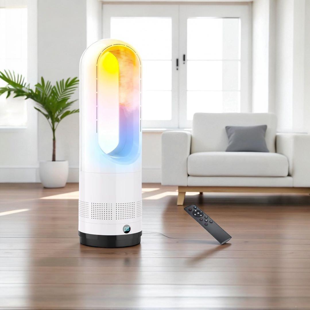 セラミックヒーター 冷暖両用 速暖 省エネ タワー型 集塵フィルター付