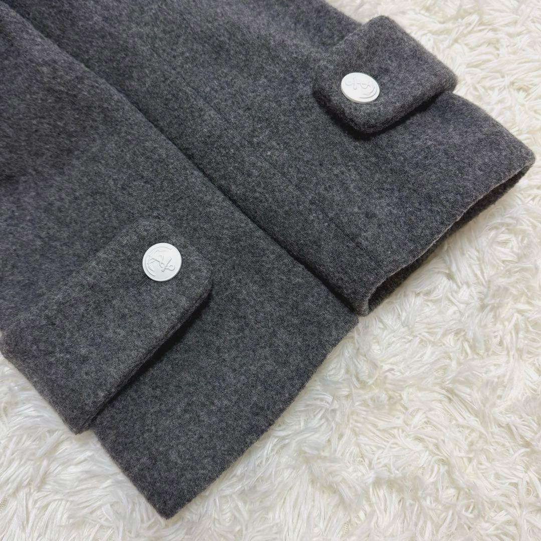 BEARDSLEY ビアズリー フーデッドショートコート グレー