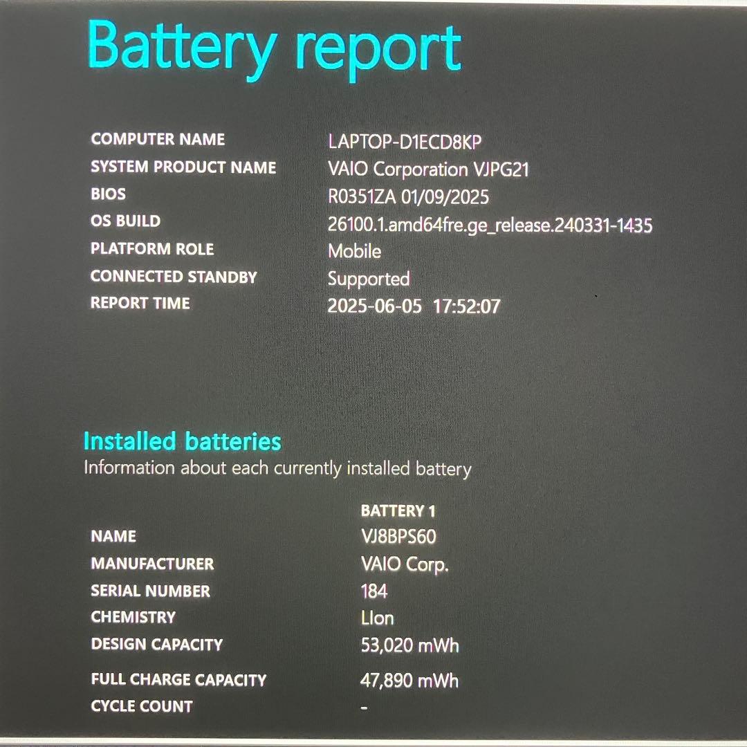 美品 VAIO Pro PG 12世代 i5 16GB SSD FHD オフィス