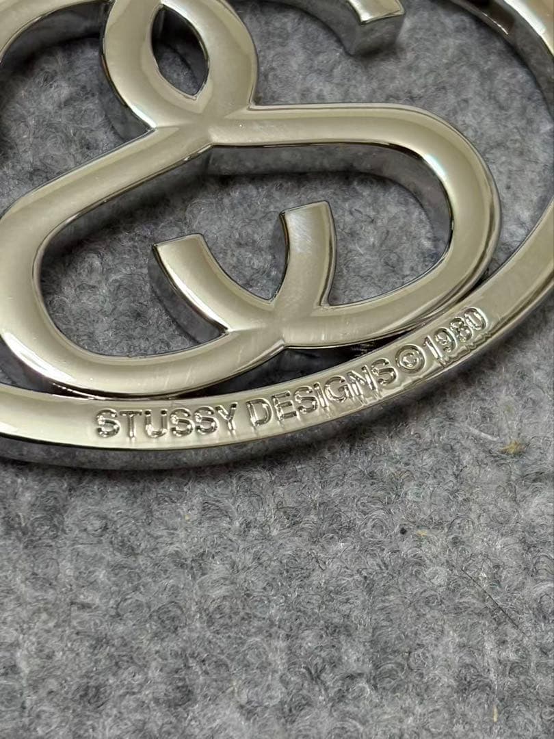 STUSSY デザインキーリング シルバー