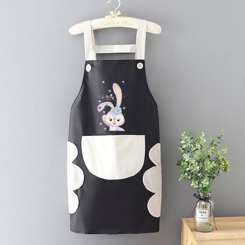 薄手エプロン 夏用 家庭用 可愛いデザイン 防水 防油 ユニセックス