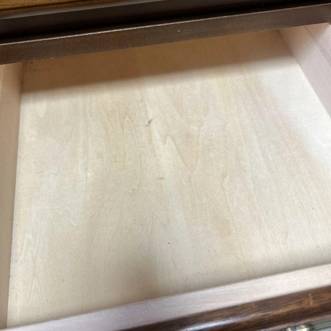 カリモク　木製ブラウン文机