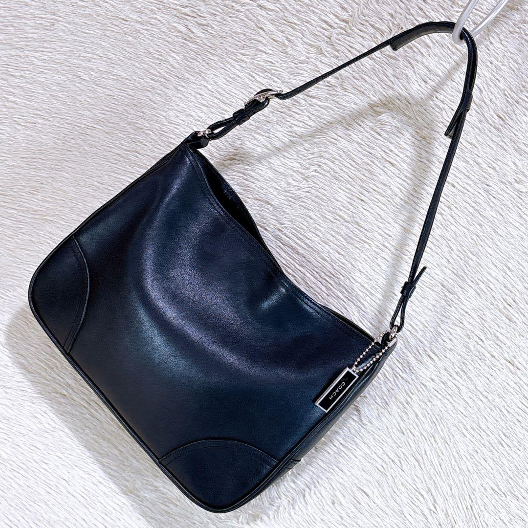 ご*ま様 ✨美品✨オールドコーチ COACH ブラックレザー ワンショルダーバッ