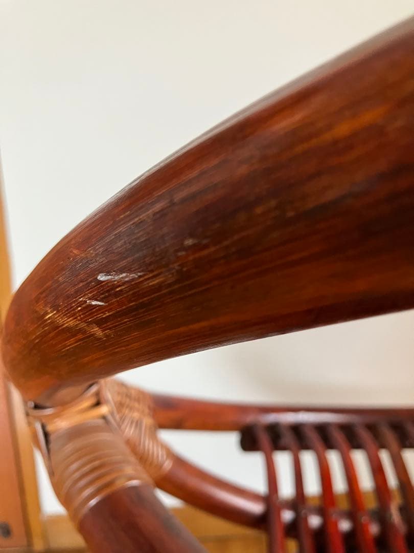 えみ KEIHO ラタン 籐 回転 チェア 昭和レトロ アンティーク