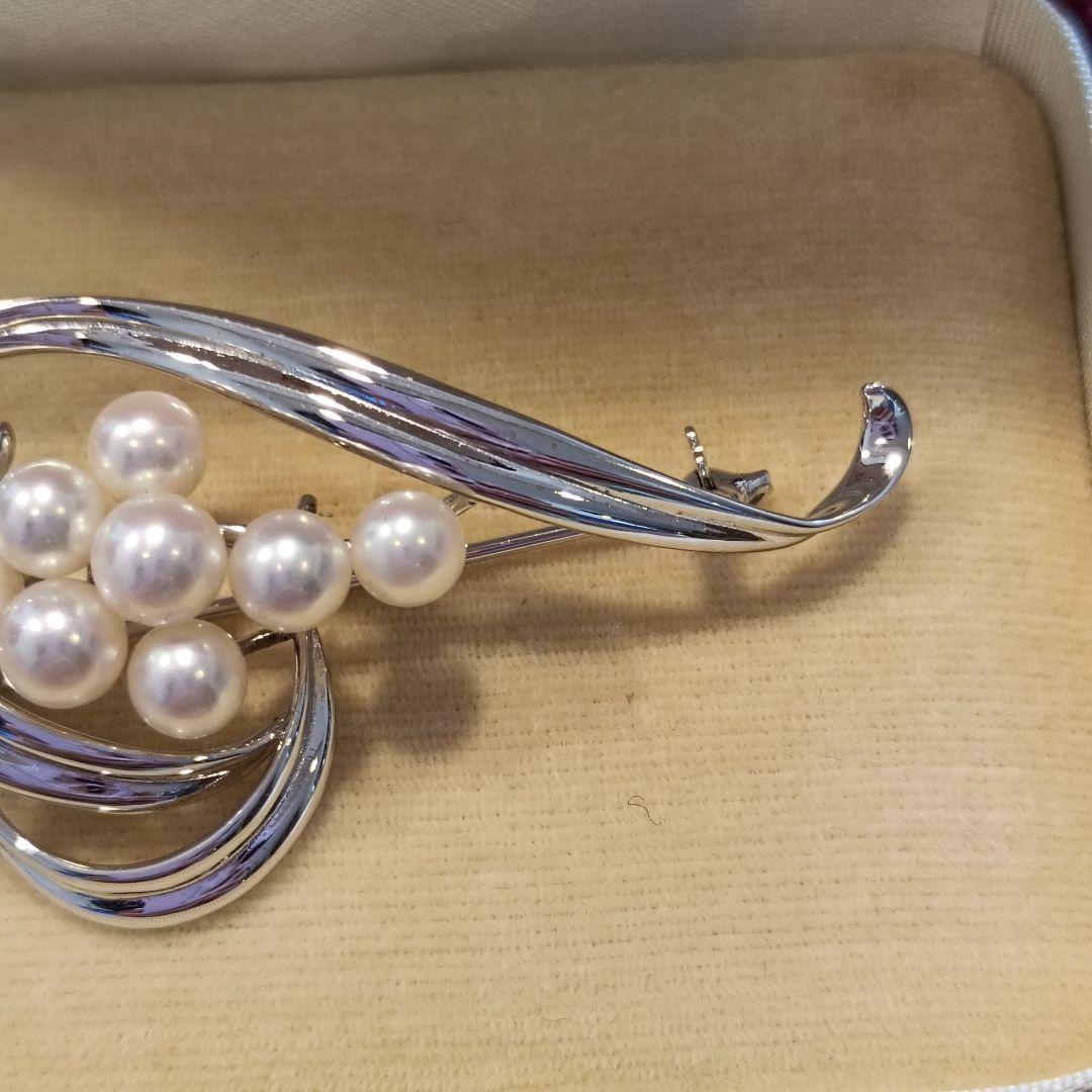 ミキモト ブローチ パール フォーマル 8珠 皇室御用達　箱なし　値引き不可