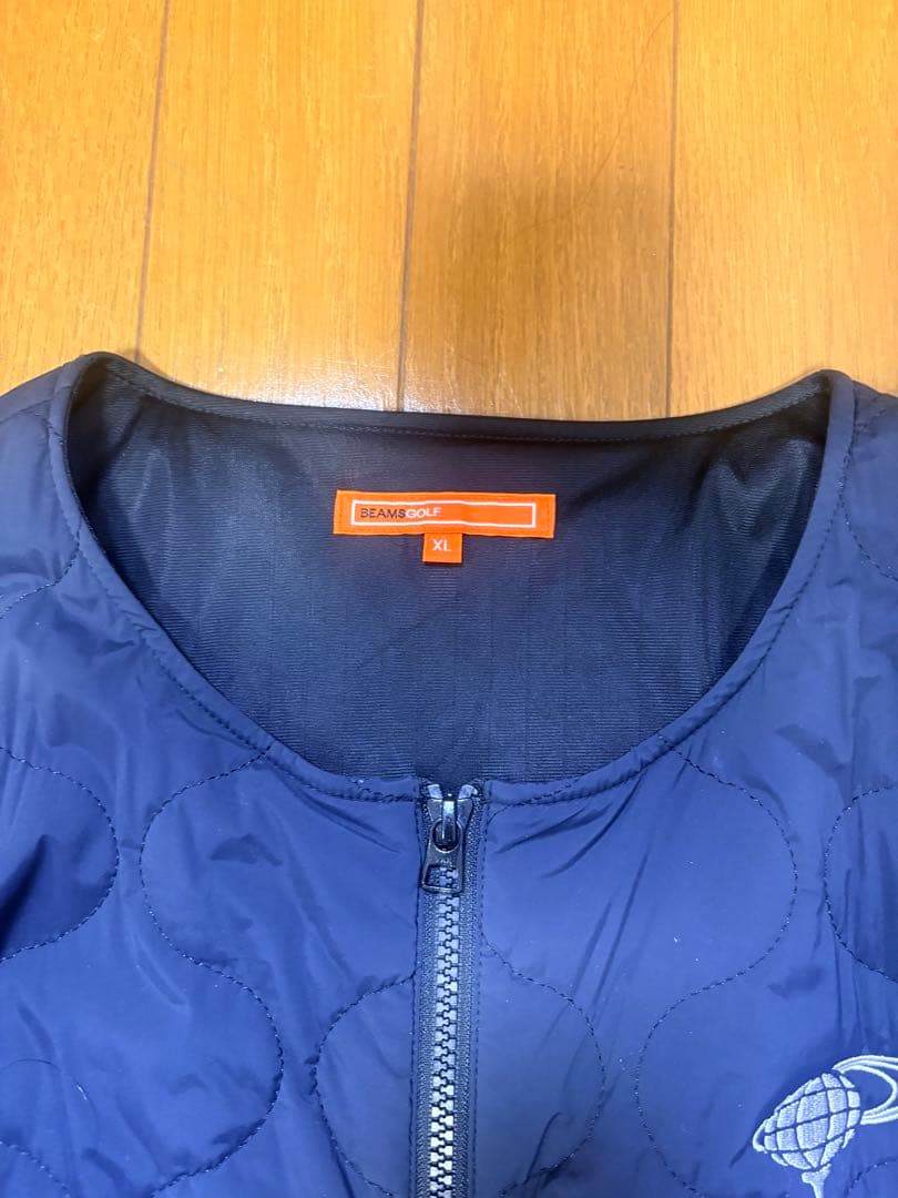 BEAMSGOLFORANGELABELウェーブキルトパデッドストレッチブルゾン