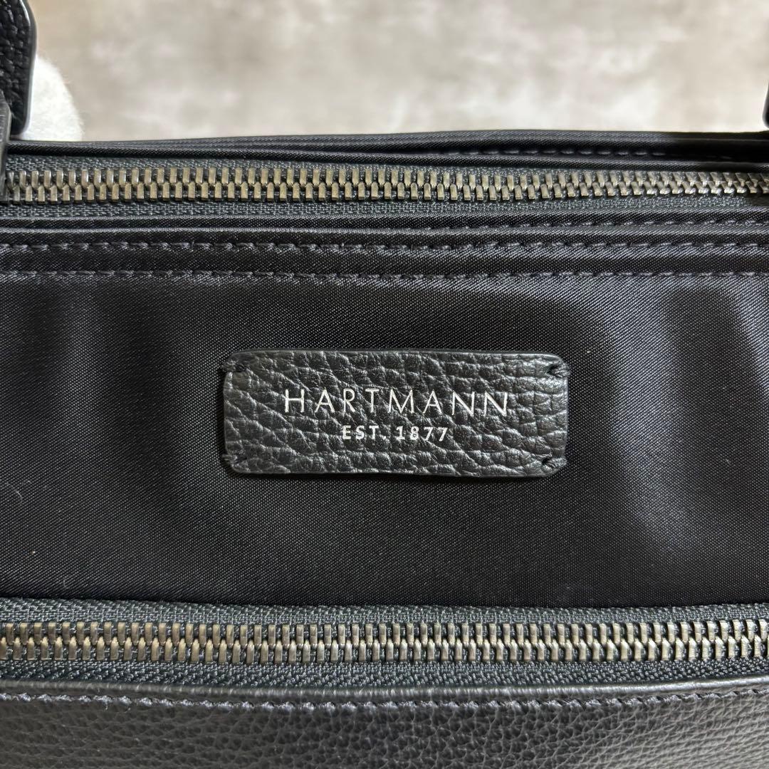 H199 極美品✨ハートマン　ビジネスバッグ　トート　ナイロン　レザー　ブラック