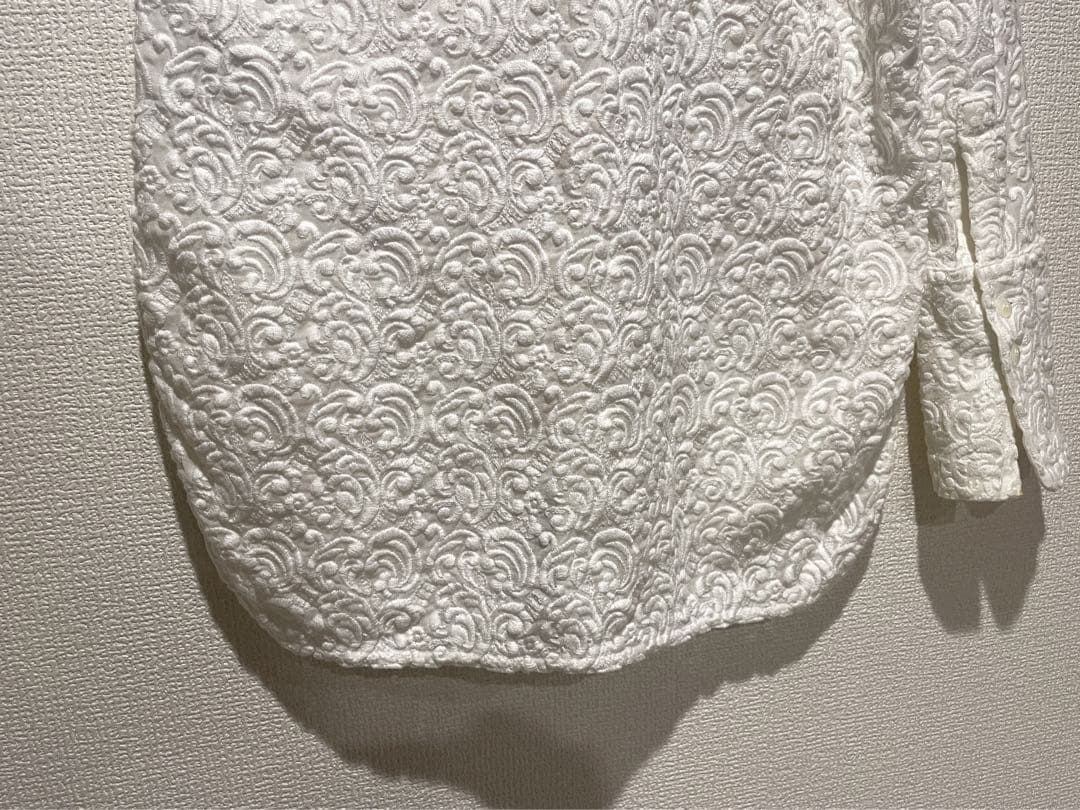 Y's Yohji Yamamoto スタンプワーク ペイズリー レース シャツ