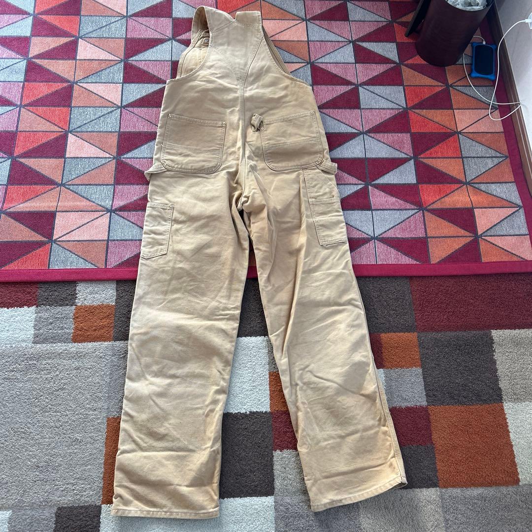 Carhartt ビンテージベージュオーバーオール古着