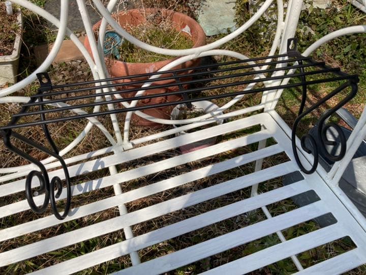 ちゃみ1990年黒アイアンシェルフガーデンシェルフ横幅27㎝