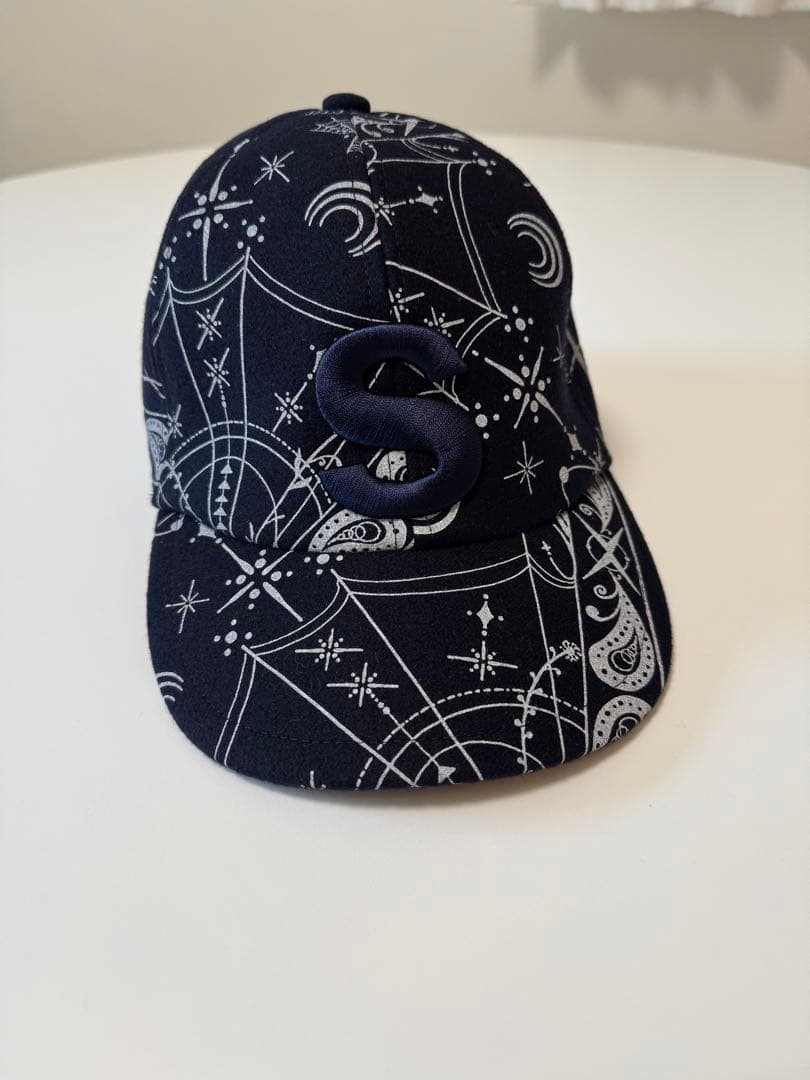 sacai × Dr.Woo wool bandana print cap