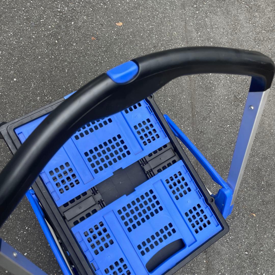 折りたたみ式カート ショッピングカート ダブルレイヤートローリー/ヤ